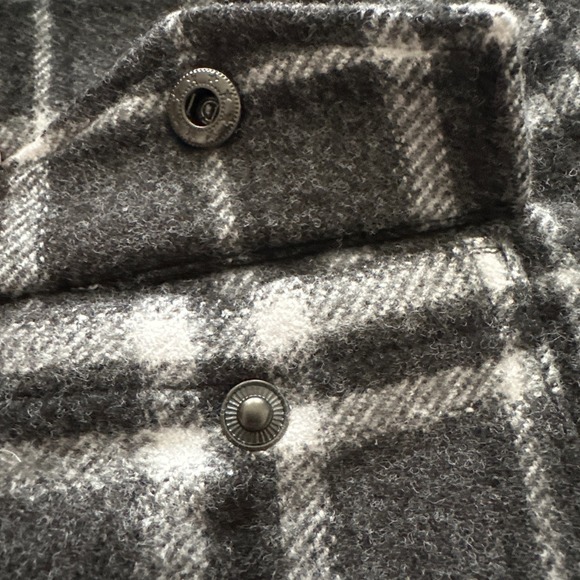 Adorable Black and White Plaid Shacket - Picture 7 of 9